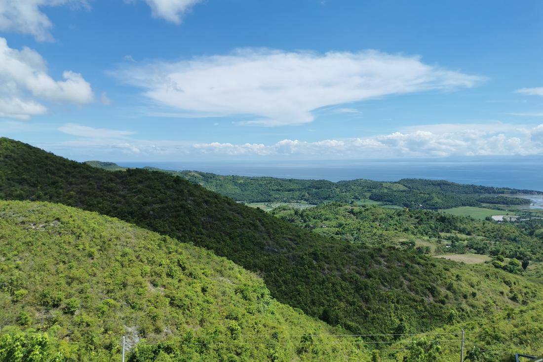 Hills overlooking the sea in Negros Occidental, Philippines